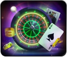 Meja roulette live dengan bola berputar dan panel taruhan